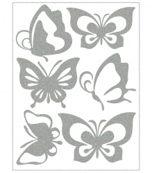 Reflexní nažehlovací motivy - motýlci